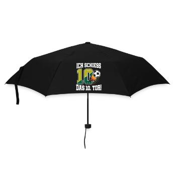 Ich Schiess 10. Tor Lustig 10. Geburtstag Fußball - Regenschirm (klein) - Schwarz - Vorne
