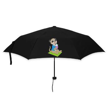 Meerkat Beach Drink Summer - Umbrella (small) - black - Front