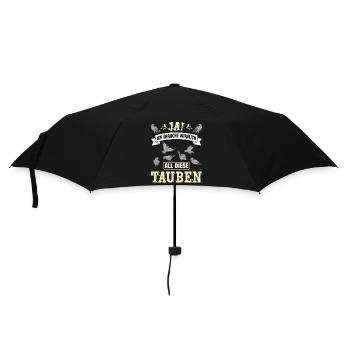 Taube Taubenzüchter Brieftaubensport Taubenverein - Regenschirm (klein) - Schwarz - Vorne