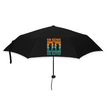 Cadeau Joueur Échecs Phrase Humoristique Génie - Parapluie standard - noir - Devant