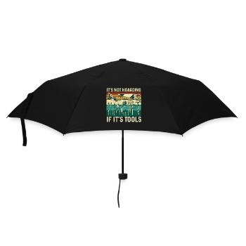 Not Hoarding If Tools Woodworking Humor - Umbrella (small) - black - Front