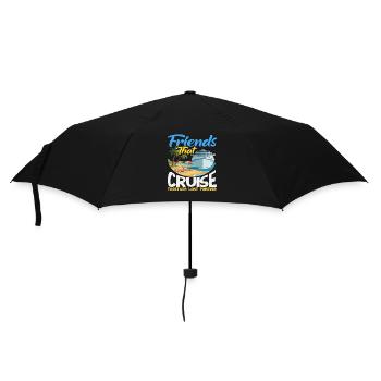 Freunde Kreuzfahrt Gemeinsam Urlaub Reise - Regenschirm (klein) - Schwarz - Vorne
