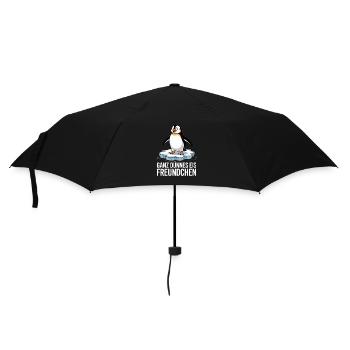  Ganz Dünnes Eis Freundchen Lustiger Pinguin - Regenschirm (klein) - Schwarz - Vorne