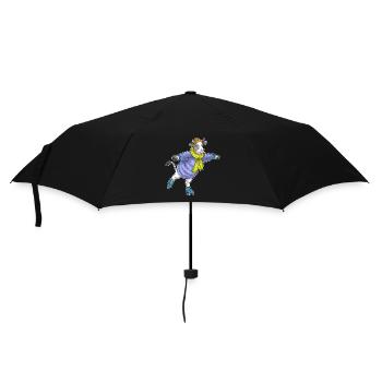 Kuh Eislaufen Schlittschuhe Wintersport - Umbrella (small) - black - Front