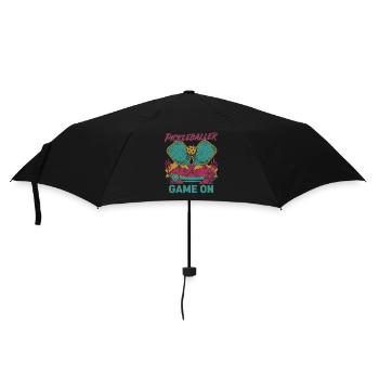 Jeu de pickleball Pickleball sur Joueur drôle - Parapluie standard - noir - Devant