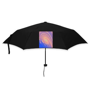 Pastel Spiral Rainbow Swirl - Umbrella (small) - black - Front