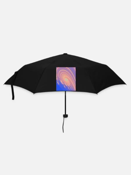 Pastel Spiral Rainbow Swirl - Umbrella (small) - black