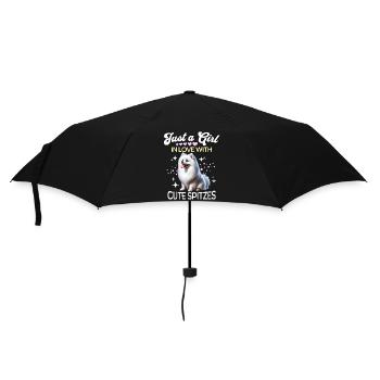Spitz Zwergspitz Mädchen - Regenschirm (klein) - Schwarz - Vorne