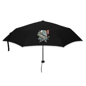 Boar Samurai Armor - Umbrella (small) - black - Front