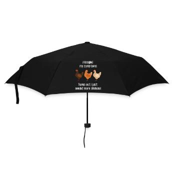 Chicken Talking To - Umbrella (small) - black - Front
