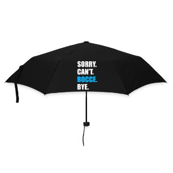 Sorry can't bocce petanque boule player - Umbrella (small) - black - Front