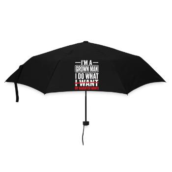 Funny Dad I'm A Grown Man My Daughter Wants - Umbrella (small) - black - Front