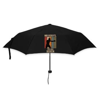 Mir reichts Ich geh boxen Retro Boxer Shirt - Regenschirm (klein) - Schwarz - Vorne