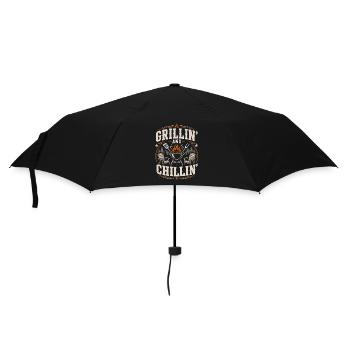 Dad Father Grill Master Hero Fun BBQ - Umbrella (small) - black - Front