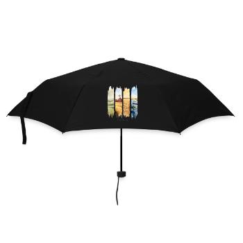 Iowa Vacation Travel – Country Life & Fields Motif - Umbrella (small) - black - Front