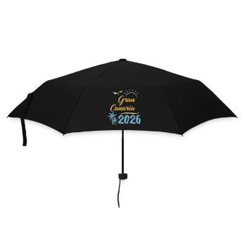 Gran Canaria 2026 - Regenschirm (klein) - Schwarz - Vorne