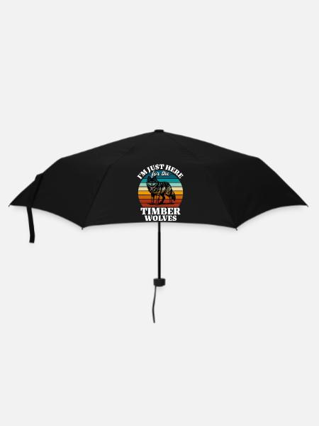 Lustige Grauwolf Sprüche - Regenschirm (klein) - Schwarz