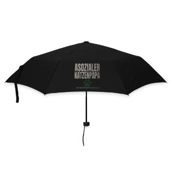 Asozialer Katzenpapa Pfote - Regenschirm (klein) - Schwarz - Vorne