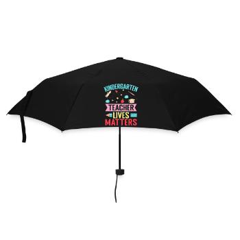 Pre K Teacher Lives Matters Kindergarten Teacher - Umbrella (small) - black - Front