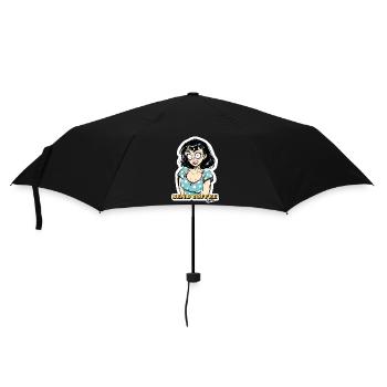 Coffee Anime Girl Aufkleber schicken - Regenschirm (klein) - Schwarz - Vorne