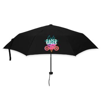 Motorrad – Geschenkidee Café Racer Retro - Regenschirm (klein) - Schwarz - Vorne