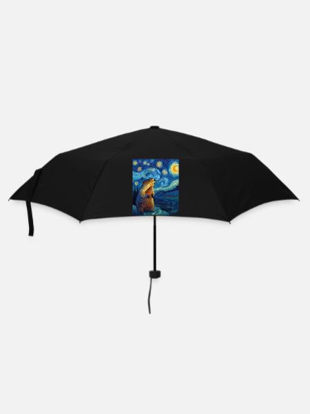 Murmeltier - Regenschirm (klein) - Schwarz