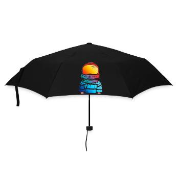 Astronauten-Traum Geschenk für Kinder - Regenschirm (klein) - Schwarz - Vorne