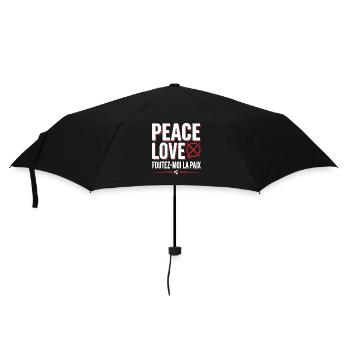 Paix et Amour Foutez-Moi La Paix - Parapluie standard - noir - Devant