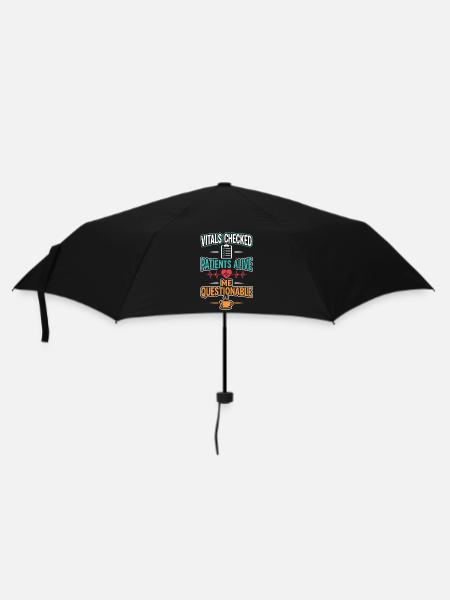 Nachtschicht-krankenschwester, Müde - Regenschirm (klein) - Schwarz
