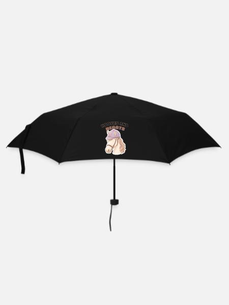 Hooves and Hearts Horse Lover - Umbrella (small) - black