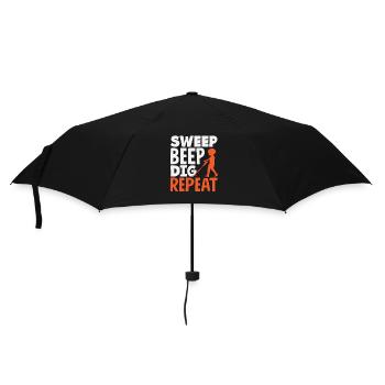 Sweep Beep Dig Repeat Detectorist Hobby - Umbrella (small) - black - Front