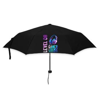 8. Geburtstag Junge Mädchen Gaming Level 8 Jahre - Regenschirm (klein) - Schwarz - Vorne