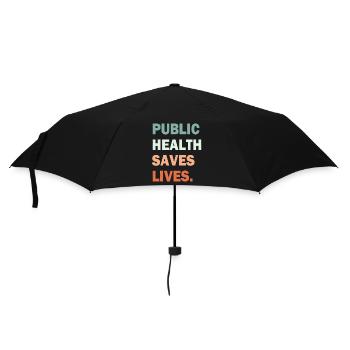 Public Health Saves Lives Gradient Typography - Umbrella (small) - black - Front