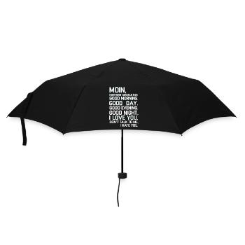 Moin Norddeutsch Gefuhlsmix Design - Regenschirm (klein) - Schwarz - Vorne
