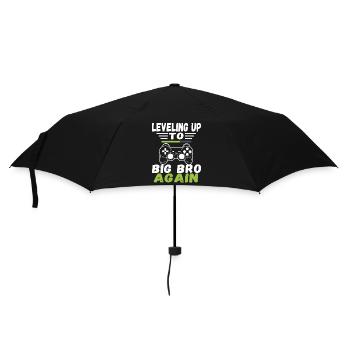 Wieder zum großen Bruder aufsteigen - Regenschirm (klein) - Schwarz - Vorne
