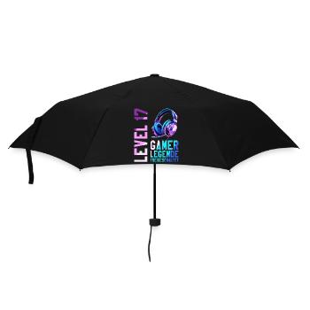 17. Geburtstag Junge Mädchen Gaming Level 17 Jahre - Regenschirm (klein) - Schwarz - Vorne