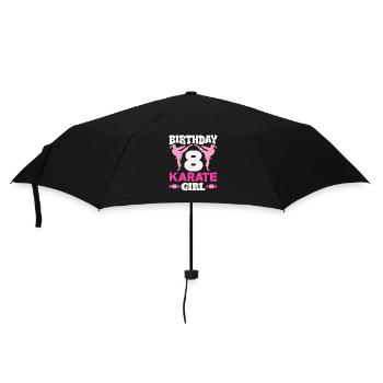 8 Birthday Karate Girl 8 Years Martial Arts - Umbrella (small) - black - Front