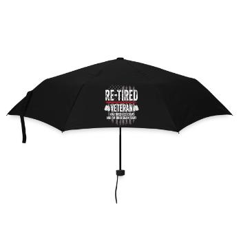 Zurückgetretener sarkastischer Veteran im Ruhestand - Regenschirm (klein) - Schwarz - Vorne