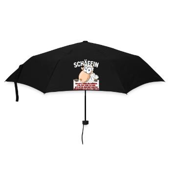 Schäffin - Alpha Schaf mit Sonnenbrille - Regenschirm (klein) - Schwarz - Vorne