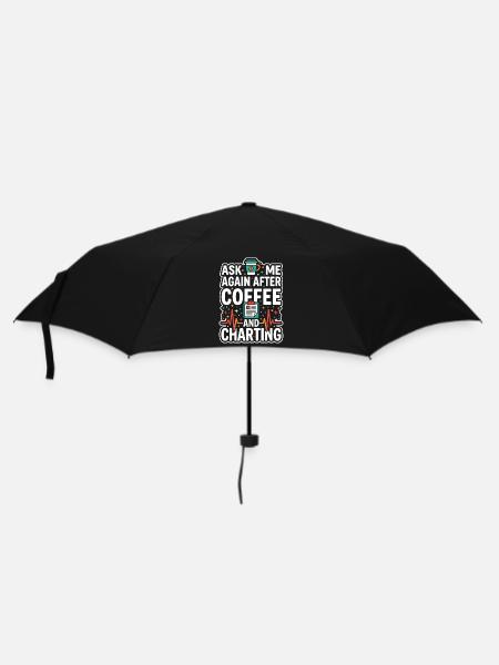 Nachtschicht-krankenschwester, Müde - Regenschirm (klein) - Schwarz