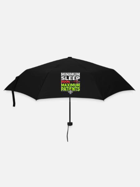 Nachtschicht-krankenschwester, Müde - Regenschirm (klein) - Schwarz