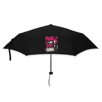Punk Spirit Animal Spruch Shirt - Parapluie standard - noir - Devant