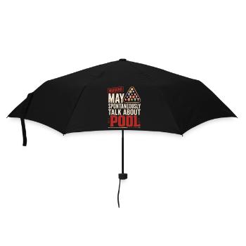 Billard Pool Spruch Shirt - Regenschirm (klein) - Schwarz - Vorne