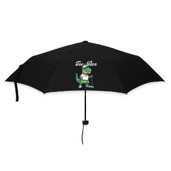 Tee Rex Dinosaurier-Golf Lustiger Golfer-Humor - Regenschirm (klein) - Schwarz - Vorne