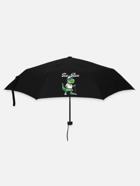 Tee Rex Dinosaurier-Golf Lustiger Golfer-Humor - Regenschirm (klein) - Schwarz
