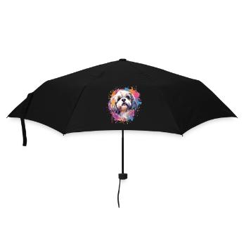 Chien Shih Tzu Art Coloré - Parapluie standard - noir - Devant