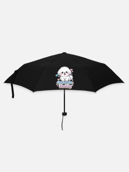 Born to be Fluffy - cute dog design - Umbrella (small) - black