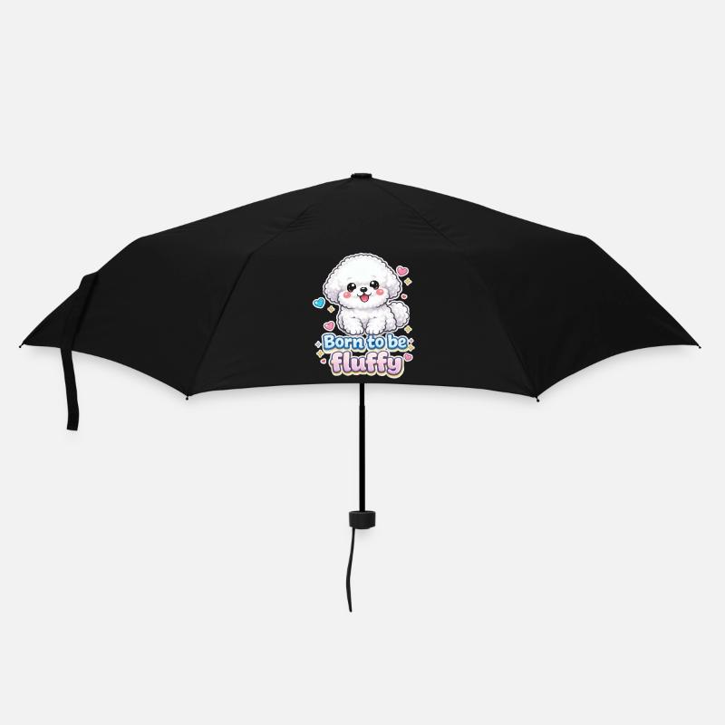 Né pour être Fluffy - design de chien mignon - Parapluie standard - noir