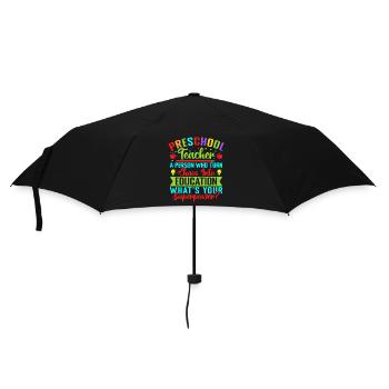 Maître de maternelle Quel est ton superpouvoir Maternelle - Parapluie standard - noir - Devant