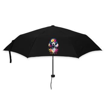 Pudel Kopfhörer - Regenschirm (klein) - Schwarz - Vorne